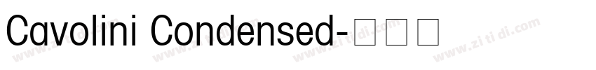Cavolini Condensed字体转换